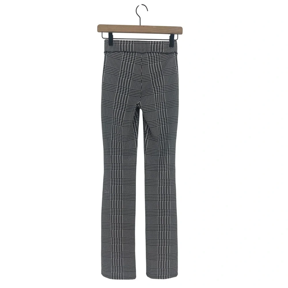 Alo Jacquard High-Waist Glenplaid Flutter Legging Titanium Black XXS